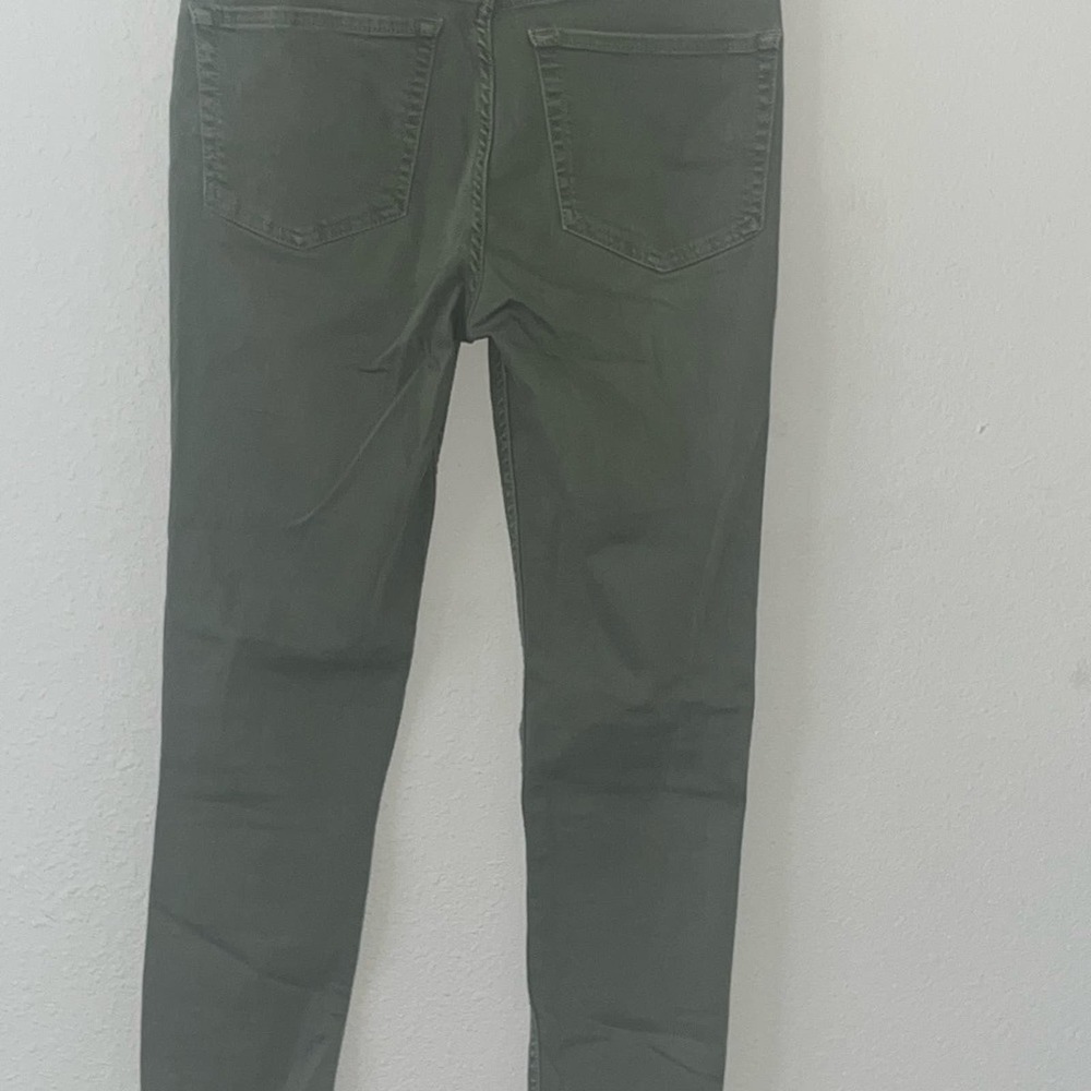 Free People High Rise Busted Knee Skinny Jeans Sage Size W28 - Picture 2 of 10